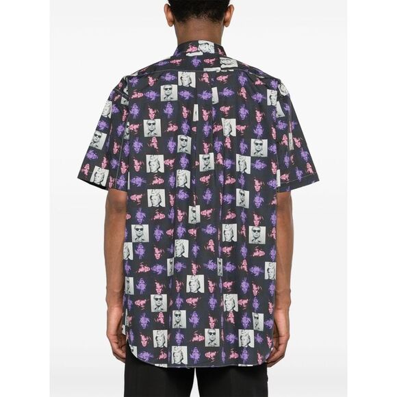 Comme Des Garçons Shirt Men Printed Cotton Shirt - Picture 4 of 5